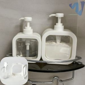 샴푸 바디워시 주방세제 투명 펌핑 사각 디스펜서 500ml