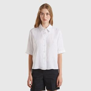 베네통Basic linen shirt_5BML5QB75WH5 마감임박!!!