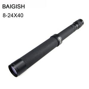 Baigish 러시아어 8-24X40 단안 망원경 대형 대물 렌즈 장거리 줌 쌍안 금속 고출력 HD 스포팅 스코프