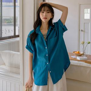 린넨100% 루즈핏 반팔셔츠