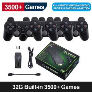 10000 게임 레트로 PS1/GBA 제품군 4K HD 출력 4 패드 용 2.4G 무선 컨