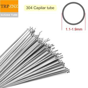 304 스테인레스 스틸 튜브 초극세 외경 1.1mm-1.9mm 벽 두께 0.1mm-0.5mm 마이크로 직경 SUS304