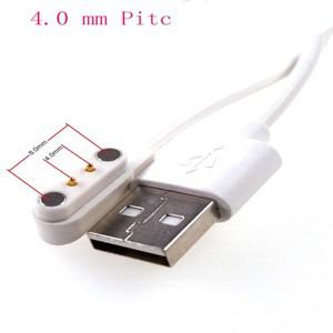 1개 충전 케이블 마그네틱 포고 핀 커넥터 2 4.0mm 피치 어댑터 USB A 남성 60 cm 길이 자석