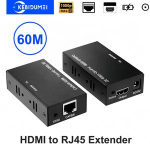 60M HDMI 익스텐더 HDMI to RJ45 익스텐더 1080P 네트워크 by CAT5e CAT6 LAN PS4 TV PC 노트북 Macbook pr