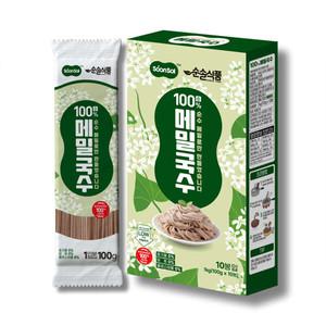 순솔 100% 메밀국수 1kg (100g x 10봉) 글루텐프리 파스타면 고단백질 제로슈가 무가당 무첨가물 소바 저칼