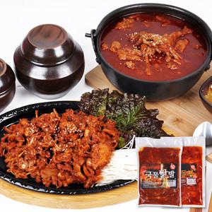 [국내산닭/돼지]48시간 과일숙성 진한양념 국물닭발/불오돌뼈 (매운맛)