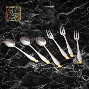 인현공방 왕관 디저트 스푼세트 티스푼3P + 티포크3P