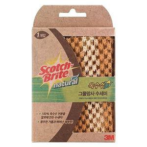 3M 내츄럴 옥수수 그물망사 수세미 1매(0462)