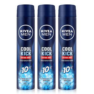 니베아 맨 데오드란트 스프레이 쿨 킥 200ml x 3개