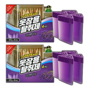 산도깨비 옷장용 탈취제 4개입 2개 라벤다
