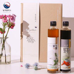 [경북고향장터 사이소]국산 저온압착 들기름 만능고추간장 300ml 2병 선물세트 [ 농부플러스 ]
