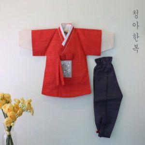 [보리보리/청아한복]반팔 답호 주황조끼