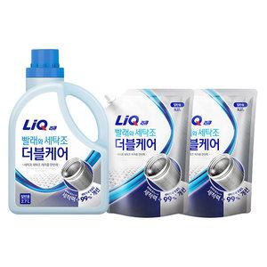 리큐 세탁조 더블케어 일반 용기, 2.7L, 1개 + 리필, 2.1L, 2개