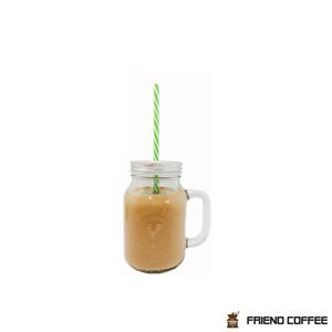 카페 빨대 드링크자 유리 글라스자 빨대컵 600ml
