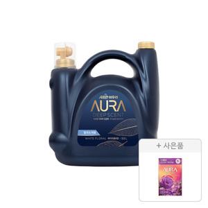 아우라 딥센트 대용량 화이트플로럴 5.5L, 1개+증정(생화캡슐 리필 자스민머스크 680ml, 1개)