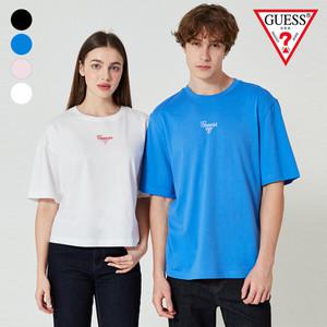 [GUESS]게스공용 필기체GUESS 삼각반팔티(MO2K9437)