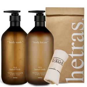 [샤워타올 구성] 헤트라스 호텔테라피 퍼퓸 대용량 약산성 고보습 바디세트 1013ml 