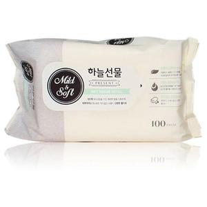 [XB929J5M]하늘선물 물티슈 100매 리필형 10개 리필물티슈