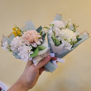 다알리아 납골당꽃 미니 조화꽃다발 미모사