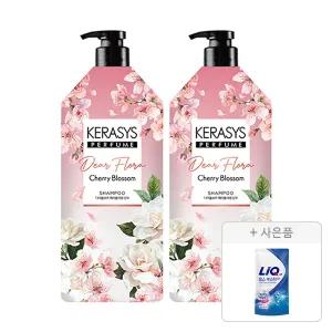케라시스 디어플로라 체리블라썸 샴푸 1.5L, 2개+증정(리큐 효소부스터 겸용 리필 300ml, 1개)