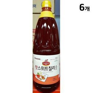 [XBJ70LKL_47]대상 핫스위트 칠리소스 2 1Kg X6 액상소스