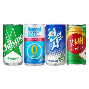 사이다 190ml 4종 30캔 60캔 모음 칠성사이다 나랑드사이다 갈배사이다 천연사이다
