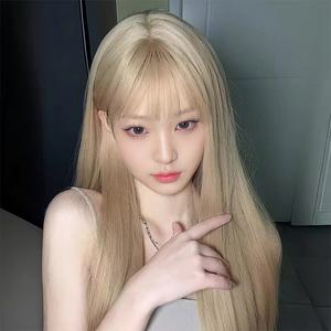 키라비 가발 여성 통가발 스트레이트 긴머리 금발가발 60cm KPE-512