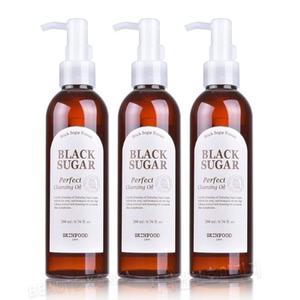 스킨푸드 블랙슈가 퍼펙트 클렌징 오일 200ml, 각질케어 3개