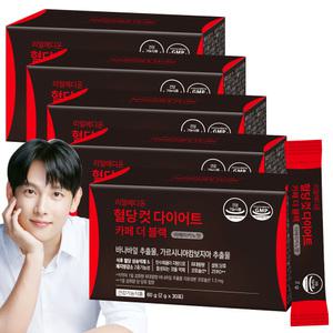 리얼메디온 혈당컷 다이어트 카페 더 블랙 5박스 아메리카노맛 설탕당류ZERO 바나바잎 가르시니아 캄보 지아 추출물 체지방감소 보조제 커피맛 혈당케어 컷타임