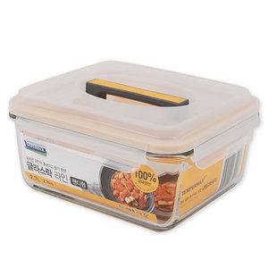 글라스락 핸디형 김치통-2700ml 김장독 반찬통 쌀통 내열강화유리 다용도 밀폐통 저장용기