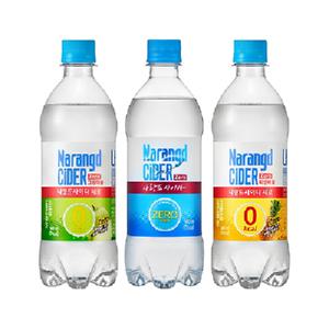 (3종 혼합) 나랑드사이다 500ml/ 4개+그린/ 4개+파인/ 4개 총12개