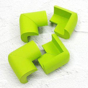 [기타]기둥코너보호대 벽코너 쿠션 그린 4P L형 점착식 (WFFND26)