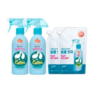 코튼풋 발을씻자 풋샴푸 자몽민트향 385ml + 리필 500ml 각 2개씩