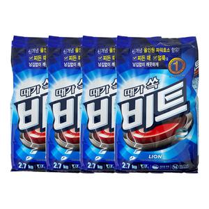 비트 분말 세탁세제 파우치 2.7kg x4