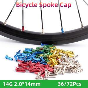 자전거 스포크 캡, 사이클링 휠 니플 캡, 스포크 MTB 로드 바이크, 컬러 휠 스포크 니플, 14G, 36 개, 72