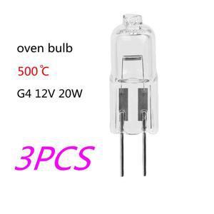 3PCS 오븐 전구 G4 12V 20W 500 도 할로겐 소금 램프 고온 베이킹