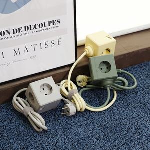 예쁜 디자인 전선형 멀티탭 USB C타입 고용량 리드선 디자인 멀티콘센트 멀티탭전선형