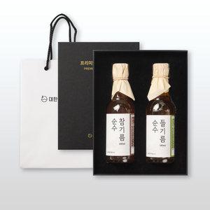 [내일도착]참기름/들기름 실속 선물세트(180mlx2)
