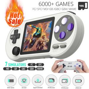 DATA FROG 휴대용 게임 콘솔 6000 클래식 미니 비디오 포함 3 인치 레트로 SF2000