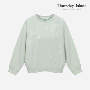 [써스데이아일랜드]드로잉 아트웍 스웨트셔츠 T228MST234W _P370079022