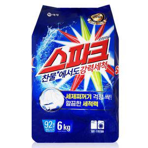 스파크 찬물가능 가루 세탁세제 6kg 일반드럼겸용