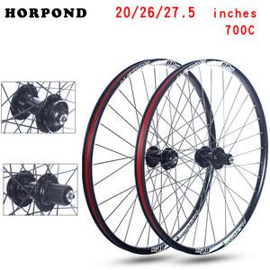 휠셋 산악 자전거 휠셋 2 베어링 26er 27 5 인치 8 9/10 속도 카세트 32H 100 135mm QR 700C MTB 로드 휠 세트 20 인치 26 인치