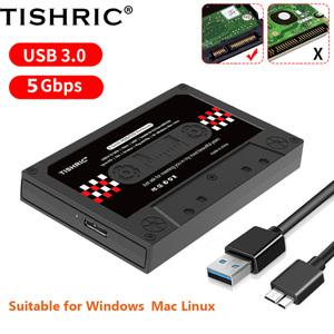 TISHRIC 외장형 하드 드라이브 인클로저 드라이브용 HDD SSD 케이스 USB3.0 게임용 PC 노트북 TV PS5 PS4용