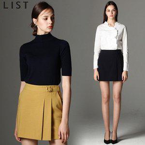 [리스트]캐리 랩 프론트 솔리드 미니 스커트  택가격 128000원 _P387766579