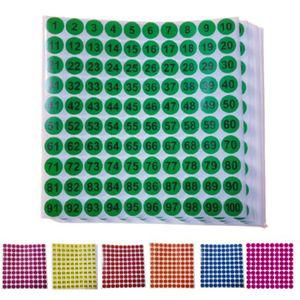 숫자  스티커 번호스티커 7색 100 10매 1000pcs
