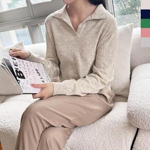 [오노마] ONM 2LUPP 1063 여자울오픈카라 모던니트 꽈배기 여성 램