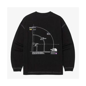 매장정품 노스페이스 THE NORTH FACE NT7TR03J 화이트라벨 돔 로고 긴팔 라운드티_BLACK 118642