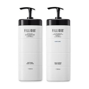 필리더스 남자 스크럽 바디워시 500ml 바디로션 500ml 세트