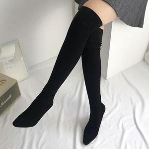 여성 하이힐유행 오버니 니하이 부츠 스웨이드 롱 부츠