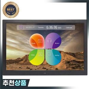 디지털 액자 12 인치 포토 프레임 무선 리모컨 지지대 SD 카드 USB EU 플러그